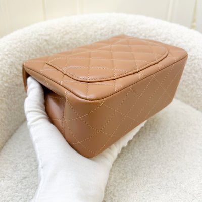 Chanel Classic Square Mini in 22S Caramel Lambskin and LGHW