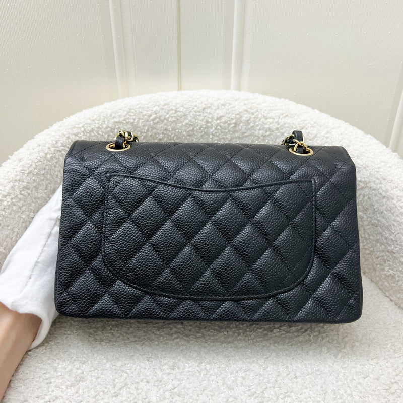 Chanel Small Classic Flap CF in Black Caviar and GHW