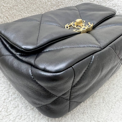 Chanel 19 Small Flap in Black Lambskin and 3-Tone HW