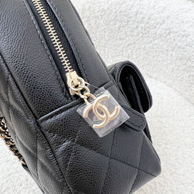 Chanel 24C Backpack in Black Caviar and GHW