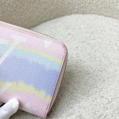 LV Zippy Long Wallet in Pastel Escale Canvas and GHW