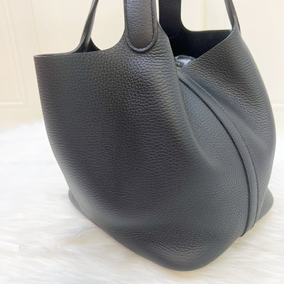 Hermes Picotin 22 in Noir Black Clemence Leather and GHW