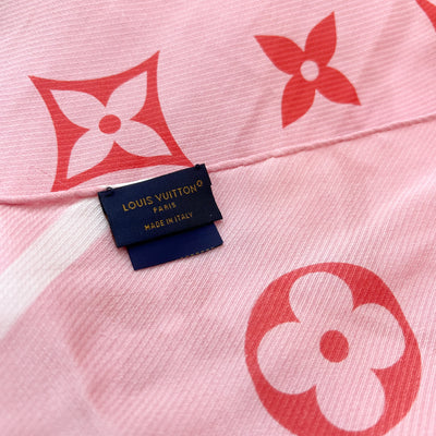 LV Scarf Stole Ideal Rose in Pink 100% Silk