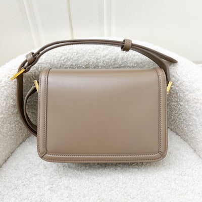 Saint Laurent YSL Small Solferino Satchel Bag in Milk Tea Beige Calfskin and AGHW