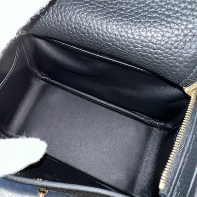 Hermes Mini Lindy in Black Noir Clemence Leather GHW