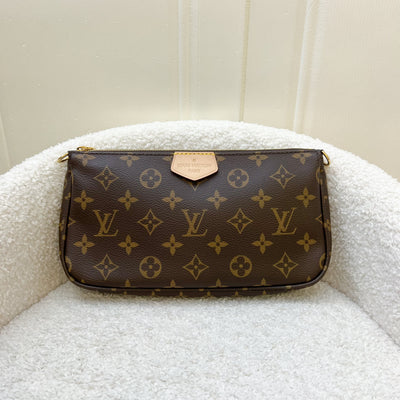 LV Multi Pochette Accessoires MPA in Monogram Canvas, Pink Strap and GHW