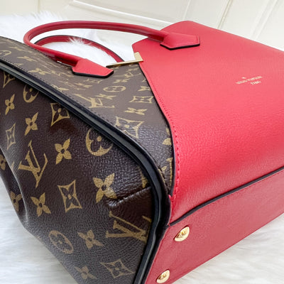 Louis Vuitton LV Kimono Tote Bag in Monogram Canvas, Red Leather and GHW