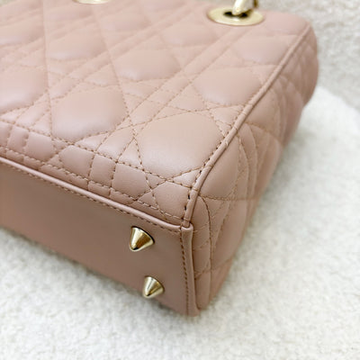 Dior Lady Dior ABCDior Small Bag in Blush Pink Lambskin and LGHW