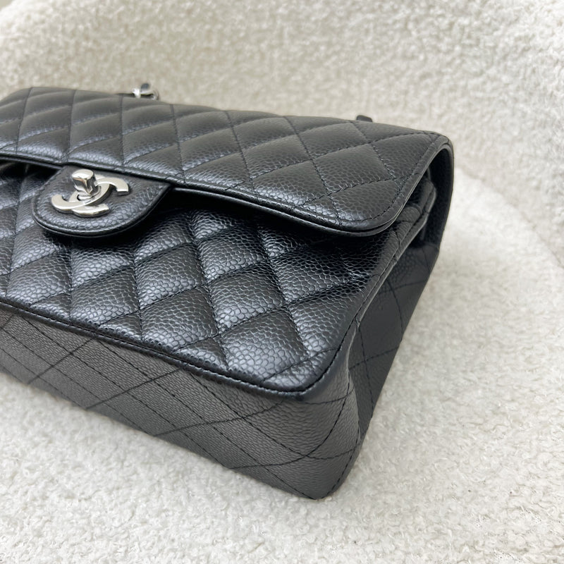 Chanel Small Classic Flap CF in Black Caviar and SHW