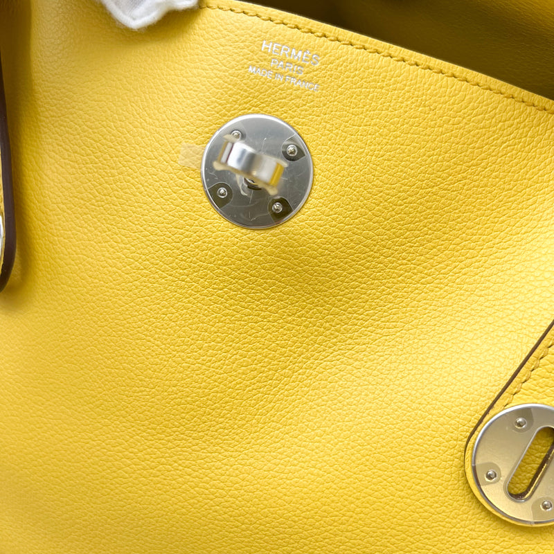 Hermes Lindy 26 in Sun Yellow Evercolor Leather and PHW