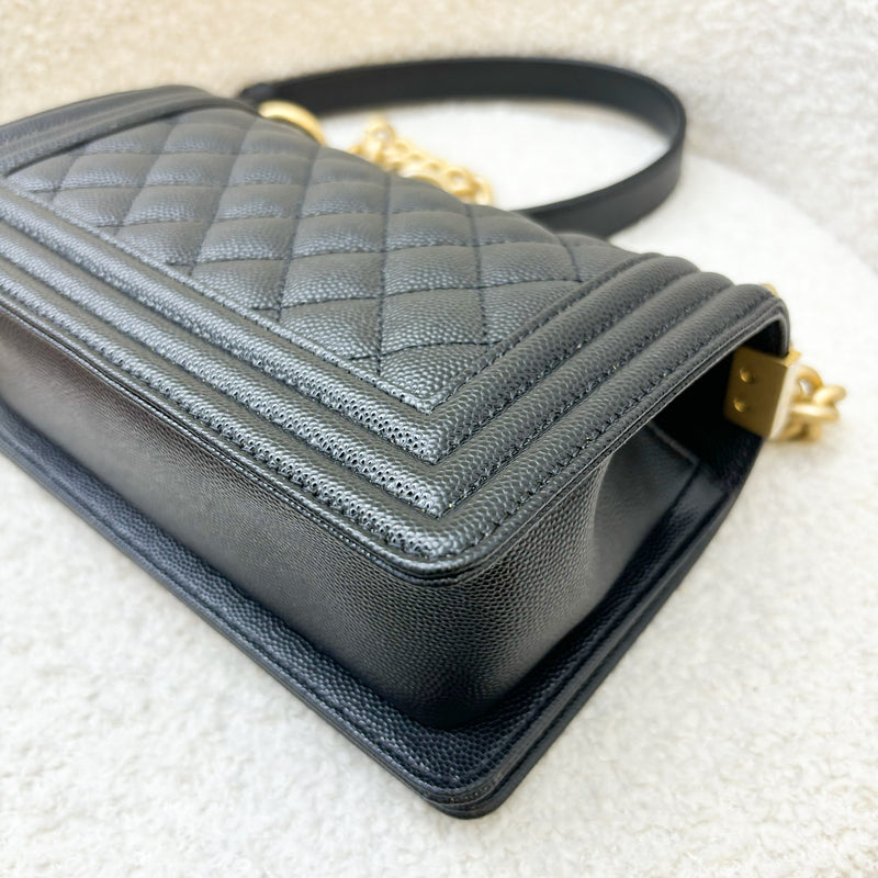 Chanel Small 20cm Boy Flap in Black Caviar and AGHW