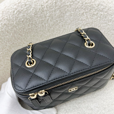 Chanel Classic Small Vanity in 22C Black Caviar and LGHW