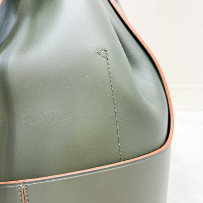 Loewe Balloon Bag in Dark Olive Green Calfskin and GHW