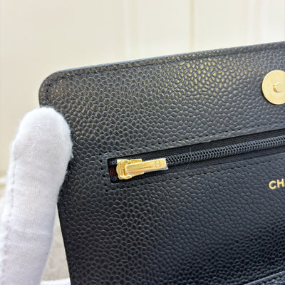 Chanel Classic Wallet on Chain WOC in Black Caviar and GHW