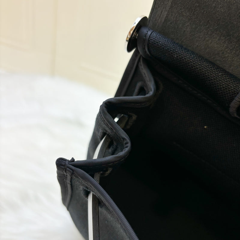 Hermes Herbag Zip 31 Sellier in Black Canvas, Black Leather and PHW