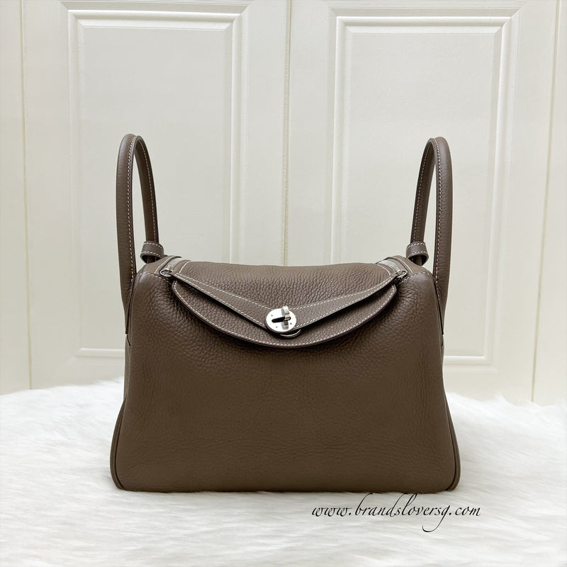 Hermes Lindy 30 in Etoupe Clemence Leather and PHW