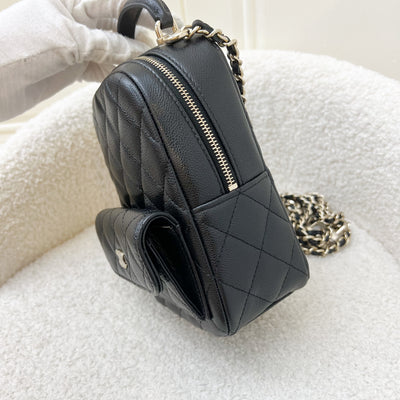 Chanel 24C Backpack in Black Caviar and GHW