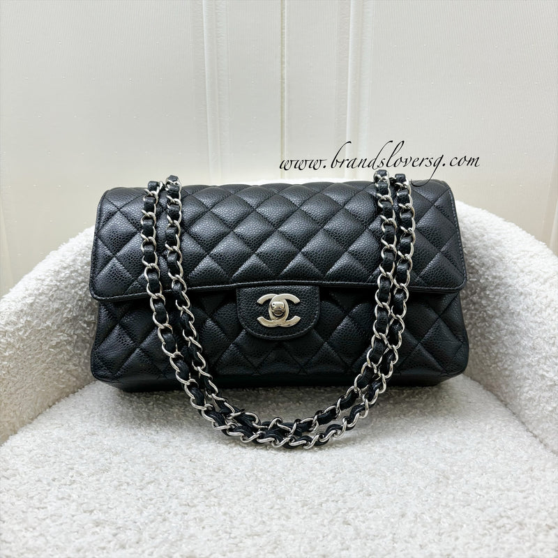 Chanel Medium Classic Flap CF in Black Caviar and SHW