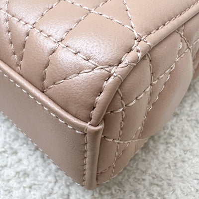 Dior Micro Lady D-Joy Bag in Rose des Vents Cannage Lambskin and LGHW (Model: S0910ONGE, Colour: M49P)