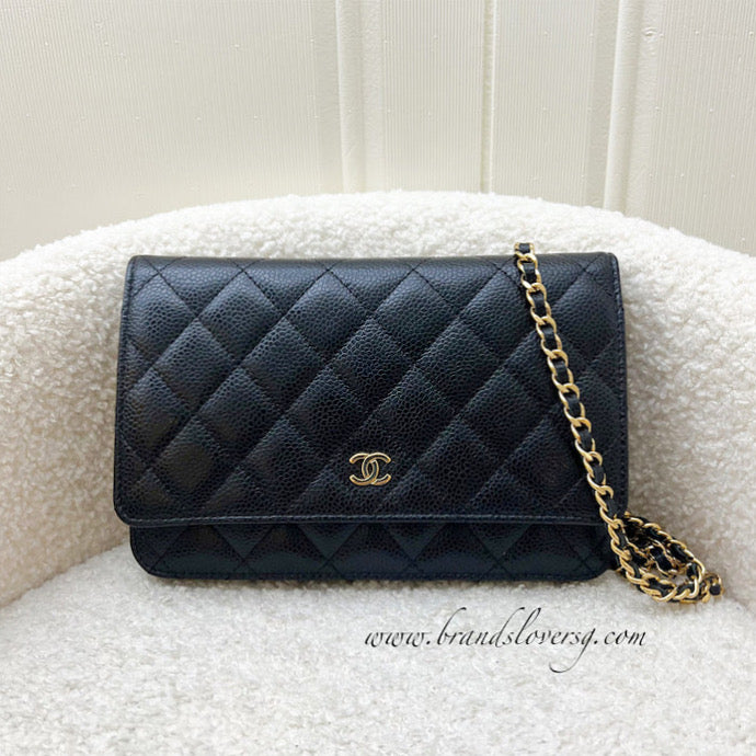 Chanel Classic Wallet on Chain WOC in Black Caviar GHW