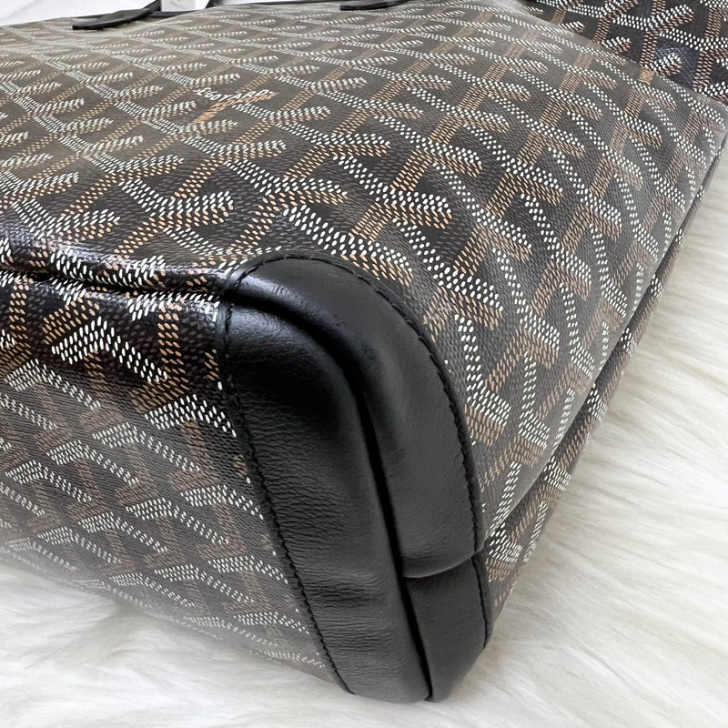 Goyard Artois PM Tote in Black Signature Goyardine Canvas