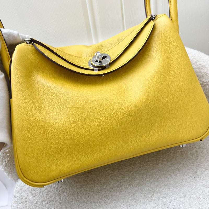 Hermes Lindy 26 in Sun Yellow Evercolor Leather and PHW