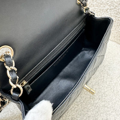 Chanel Classic Mini Rectangle in Black Lambskin and LGHW