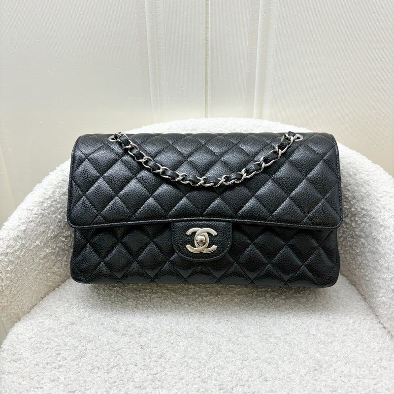 Chanel Medium Classic Flap CF in Black Caviar and SHW