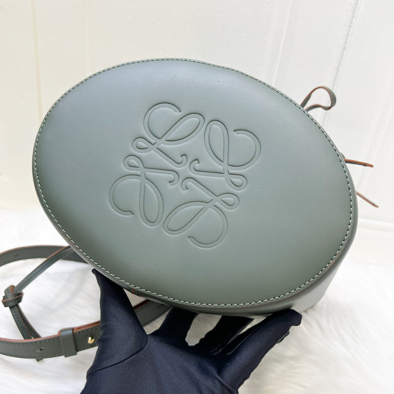 Loewe Balloon Bag in Dark Olive Green Calfskin and GHW