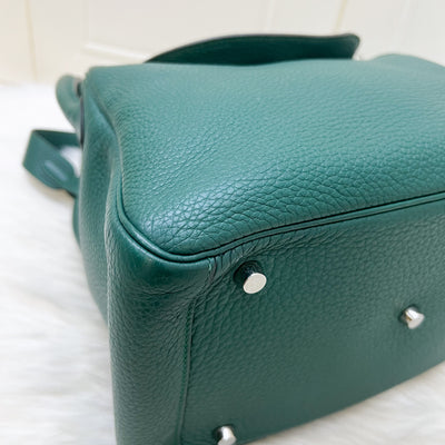 Hermes Lindy 30 in Green (Likely Malachite) Clemence Leather and PHW