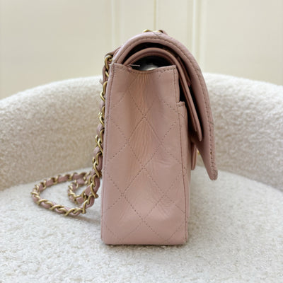 Chanel Vintage Medium Classic Flap CF in Sakura Pink Lambskin and AGHW