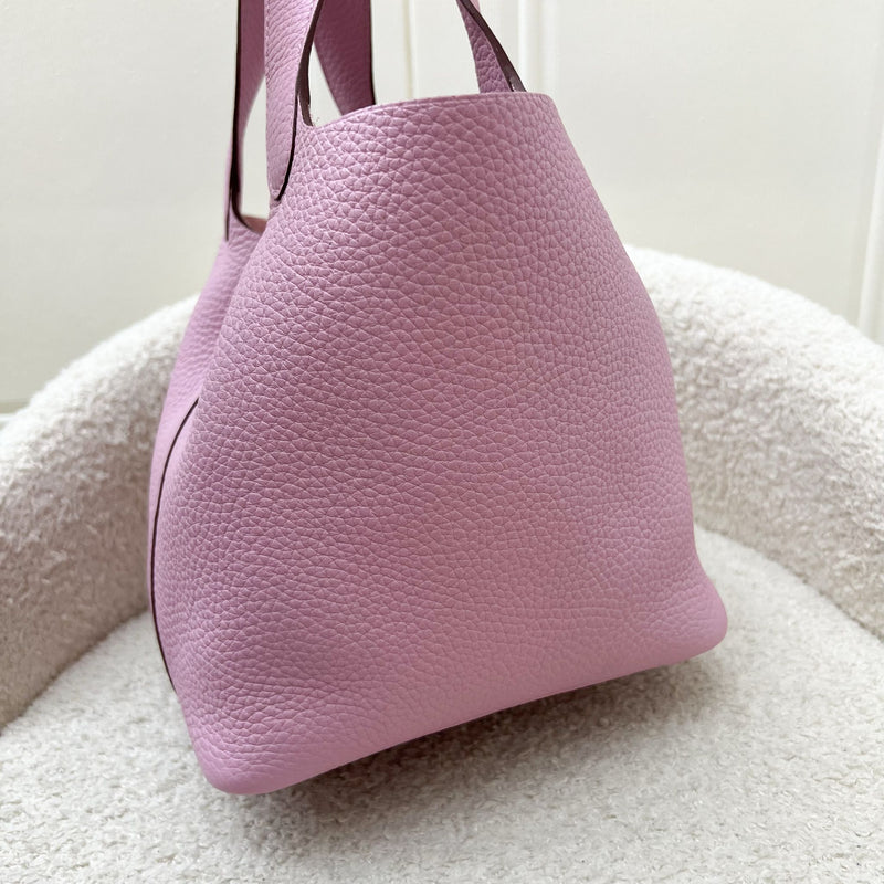 Hermes Picotin 18 in Mauve Sylvestre Clemence Leather and PHW