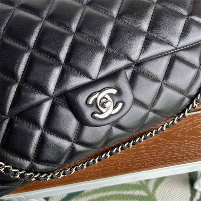 Chanel Timeless Clutch with Chain in Black Lambskin and SHW