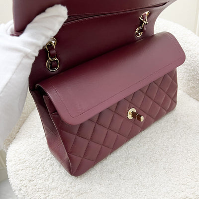 Chanel Small Classic Flap CF in Burgundy Lambskin and LGHW