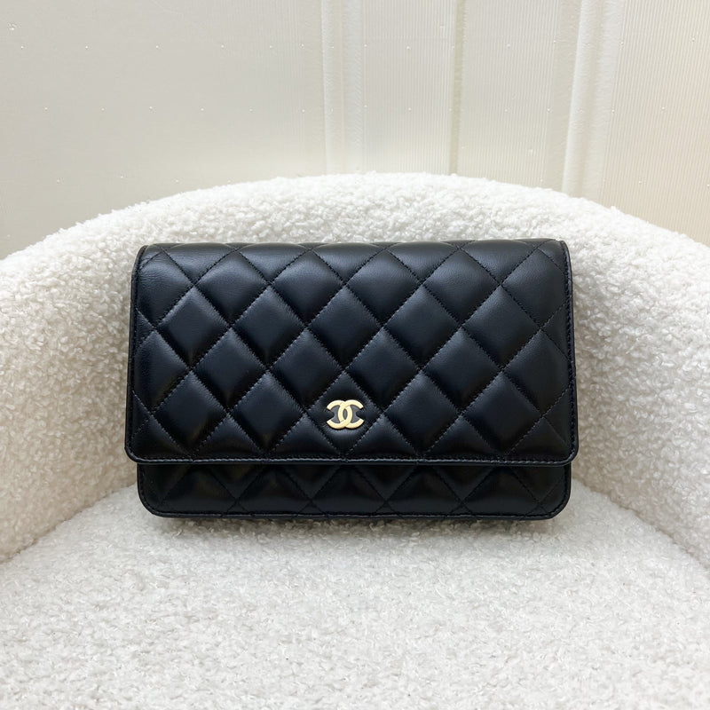 Chanel Classic Wallet on Chain WOC in Black Lambskin and GHW