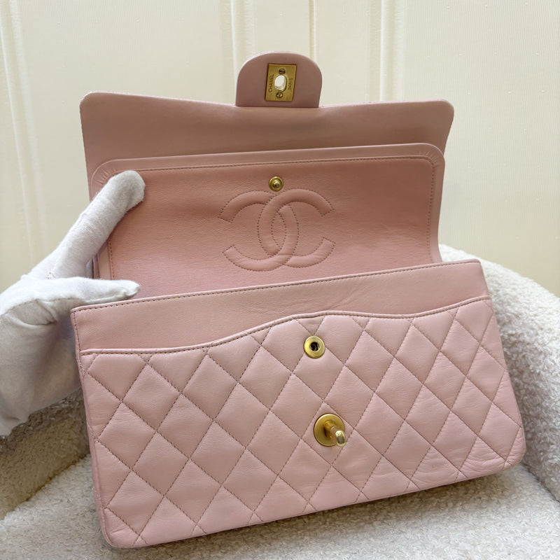 Chanel Vintage Medium Classic Flap CF in Sakura Pink Lambskin and AGHW