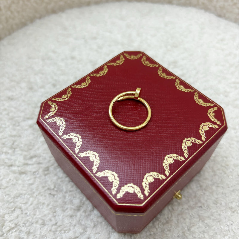 Cartier Juste Un Clou JUC SM Ring in 18K Yellow Gold Sz 52