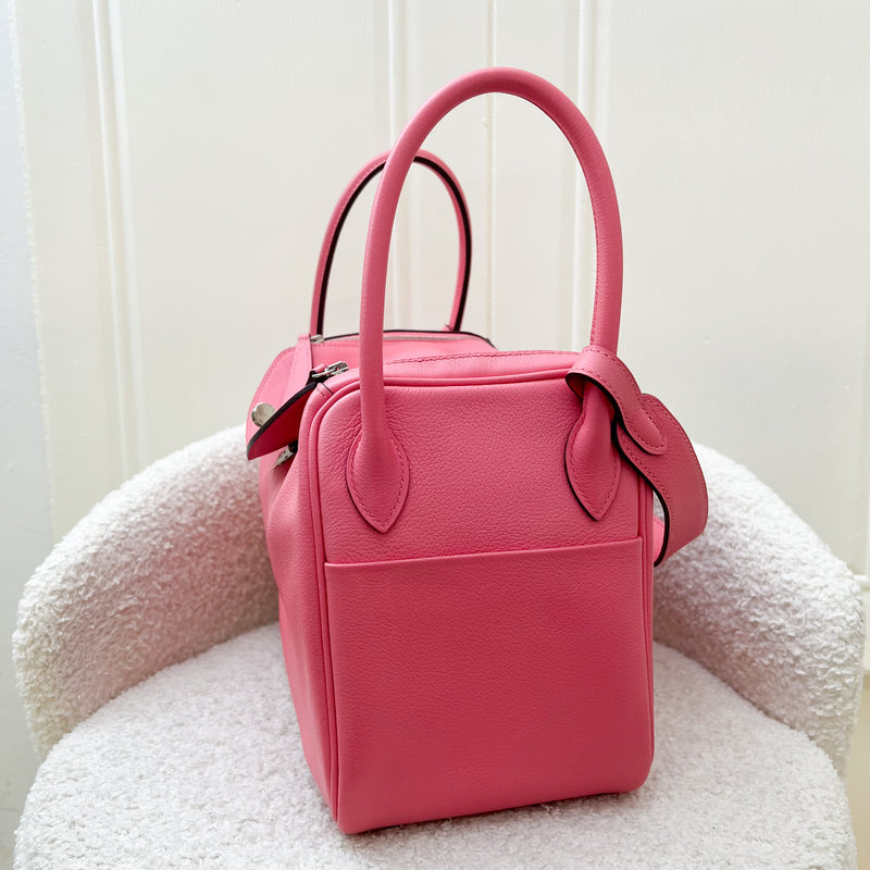 Hermes Lindy 26 in Rose Azalee Evercolor Leather and PHW