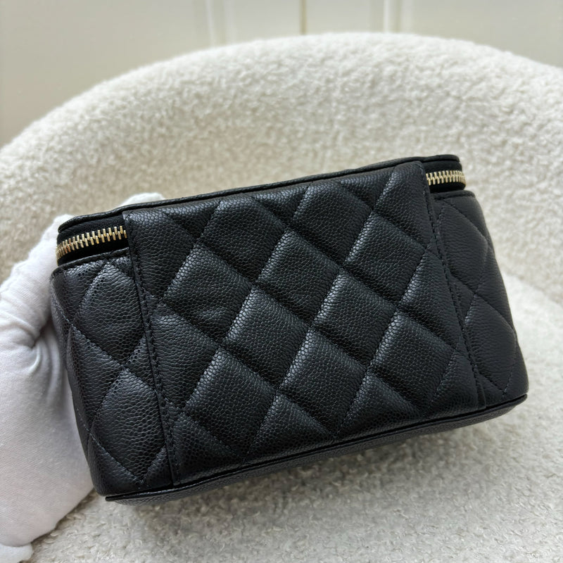 Chanel Classic Small Vanity in Black Caviar and LGHW