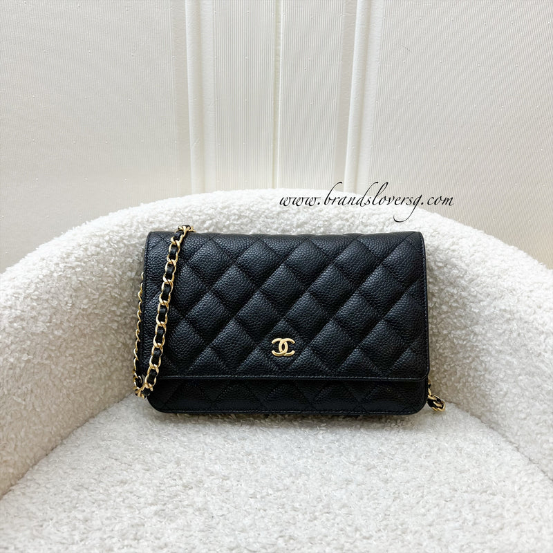 Chanel Classic Wallet on Chain WOC in Black Caviar and GHW