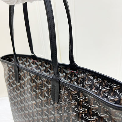 Goyard Artois PM Tote in Black Signature Goyardine Canvas