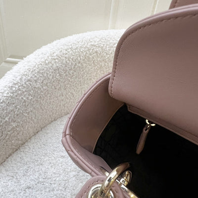 Dior Lady Dior ABCDior Small Bag in Blush Pink Lambskin and LGHW
