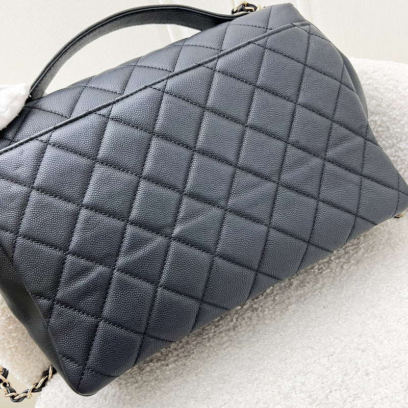 Chanel Large Business Affinity Flap in Black Caviar and LGHW