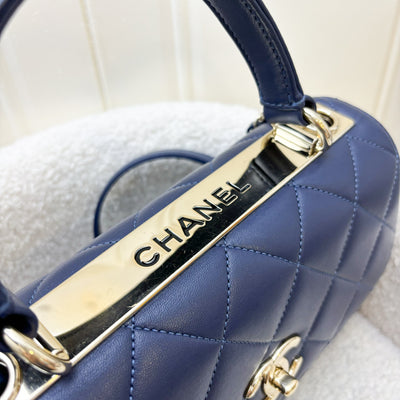 Chanel Trendy CC Small Flap in Dark Blue Lambskin and LGHW