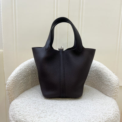 Hermes Picotin 18 in Macassar (Very Dark Brown) Clemence Leather and PHW