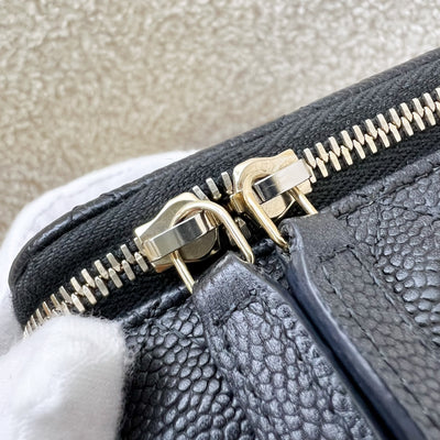 Chanel 23P Heart Adjustable Chain Vanity in Black Caviar and AGHW