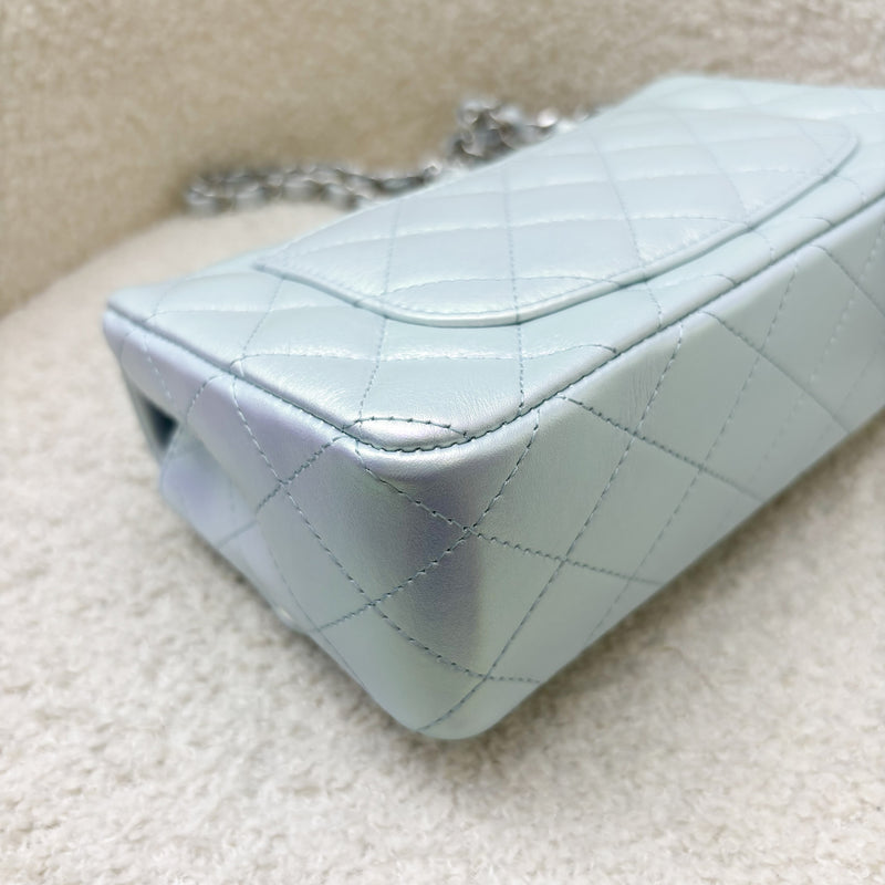 Chanel Mini Rectangle Flap in 21K Iridescent Blue Calfskin and SHW