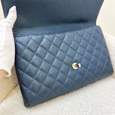 Chanel Timeless Clutch in Iridescent Blue Caviar and LGHW