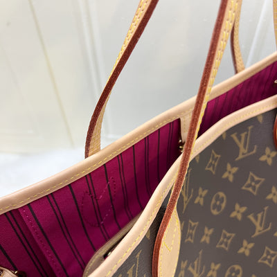 Louis Vuitton LV Neverfull MM in Monogram Canvas, Rouge Pivoine Interior and GHW