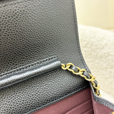 Chanel Classic Wallet on Chain WOC in Black Caviar and GHW